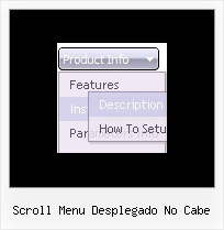 Scroll Menu Desplegado No Cabe Pop Down Menu Html
