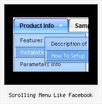 Scrolling Menu Like Facebook Select Menus In Front Of Drop Down Menu