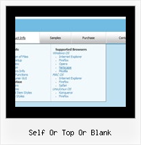 Self Or Top Or Blank Web Menu Submenu