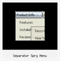 Separator Spry Menu Quick Menu Javascript