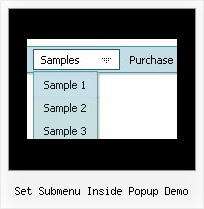 Set Submenu Inside Popup Demo Disable Drop Down Menu