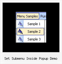 Set Submenu Inside Popup Demo Menu Javascript Css