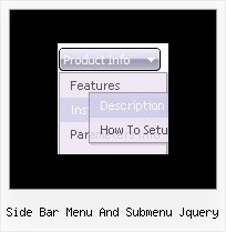 Side Bar Menu And Submenu Jquery Dhtml Menu Over