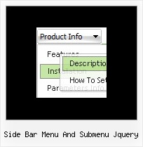 Side Bar Menu And Submenu Jquery Drop Menu Fireworks