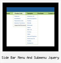 Side Bar Menu And Submenu Jquery Frames And Javascript Menu