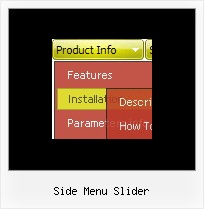 Side Menu Slider Over Drop Down Menu