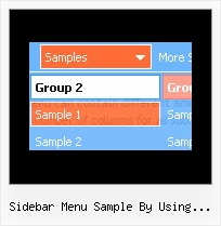 Sidebar Menu Sample By Using Jquery Javascript Menu Pull Down