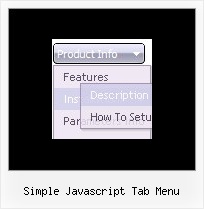 Simple Javascript Tab Menu Vertical Dhtml Menu With Image Files
