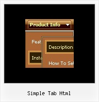 Simple Tab Html How To Make Pop Down Menu In Javascript