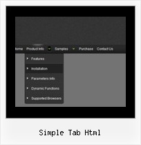Simple Tab Html Tree Menu Sample Frame Version