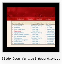 Slide Down Vertical Accordion Menu Samples Transparent Dhtml Dropdown Menu