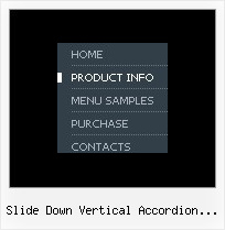 Slide Down Vertical Accordion Menu Samples Javascript Navi Samples