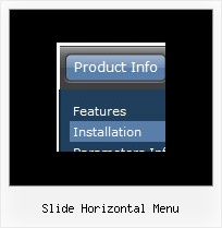 Slide Horizontal Menu Drop Down Menu Bar