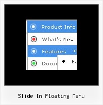 Slide In Floating Menu Javascript Drag Mouse