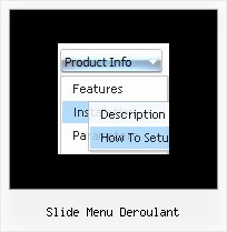 Slide Menu Deroulant Menu Web Javascript