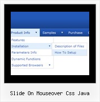 Slide On Mouseover Css Java Submenu In Html