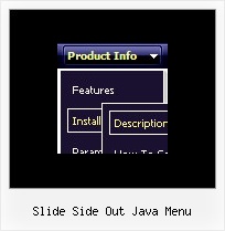 Slide Side Out Java Menu Transparent Rollover Menu