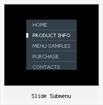 Slide Submenu Dropdown Menu Horizontal