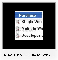 Slide Submenu Example Code Vertical Absolute Position
