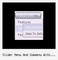 Slider Menu And Submenu With Content Cross Menu Frame