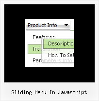Sliding Menu In Javascript Ready Made Html Navigation Buttons