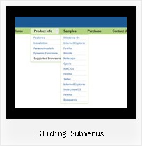 Sliding Submenus Popup Menu Using