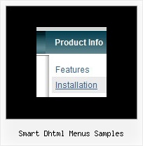 Smart Dhtml Menus Samples Example Design Menu Items