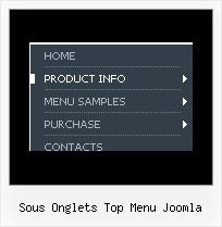 Sous Onglets Top Menu Joomla Dropdown Menus Javascript