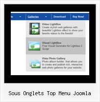 Sous Onglets Top Menu Joomla Cool Drop Down Menu