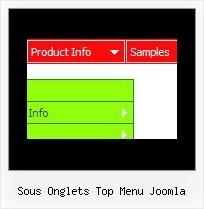 Sous Onglets Top Menu Joomla Expand Menu Style