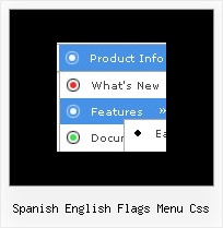 Spanish English Flags Menu Css Deroulant Dhtml