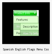 Spanish English Flags Menu Css Navigation Menus Folding
