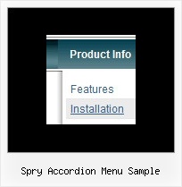 Spry Accordion Menu Sample Sliding Menus In Javascript