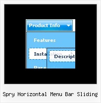 Spry Horizontal Menu Bar Sliding Web Page Menu