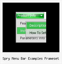 Spry Menu Bar Examples Frameset Menu List Javascript