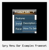 Spry Menu Bar Examples Frameset Creating Web Page Menus