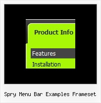 Spry Menu Bar Examples Frameset Javascript Popmenu Code