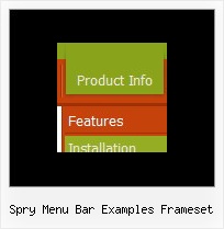Spry Menu Bar Examples Frameset Relative Position Drop Down Menus