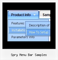 Spry Menu Bar Samples How To Drop Down Menu Web Page