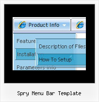 Spry Menu Bar Template Over Drop Down Menu