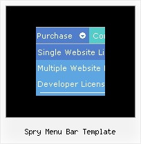 Spry Menu Bar Template Expanding Javascript Menu