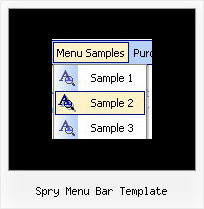 Spry Menu Bar Template Menu Javascript Sample