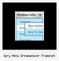 Spry Menu Dreamweaver Frameset Dropdown Java