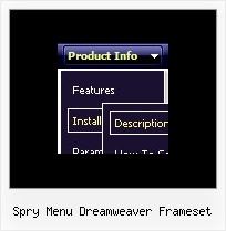 Spry Menu Dreamweaver Frameset Dhtml Transitions Fade Netscape