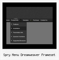 Spry Menu Dreamweaver Frameset Mouse Drop Down Html Mouse Over