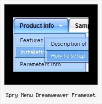 Spry Menu Dreamweaver Frameset Java Script Pull Down Menus
