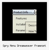 Spry Menu Dreamweaver Frameset Vertical Drop