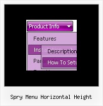 Spry Menu Horizontal Height Example Menu Tab