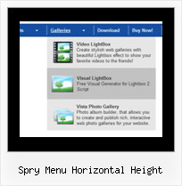 Spry Menu Horizontal Height Dhtml Rollover Dropdown Menu In Frames