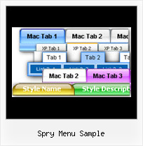 Spry Menu Sample Links That Drop Down Javascript